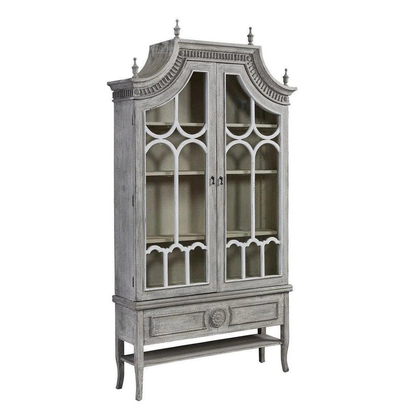 Reims Cathedral Arched Cabinet Buffets & Curios LOOMLAN By Furniture Classics