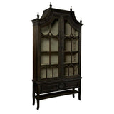 Reims Cathedral Black Arched Cabinet Buffets & Curios LOOMLAN By Furniture Classics