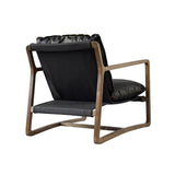 Relax Black Leather Accent Chair Accent Chairs LOOMLAN By LH Imports