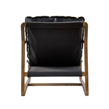 Relax Black Leather Accent Chair Accent Chairs LOOMLAN By LH Imports