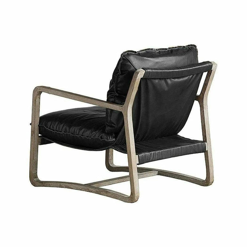 Relax Brown Leather Accent Chair Accent Chairs LOOMLAN By LH Imports