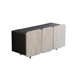 Renaissance Wood and Steel Brown Sideboard Sideboards LOOMLAN By LH Imports