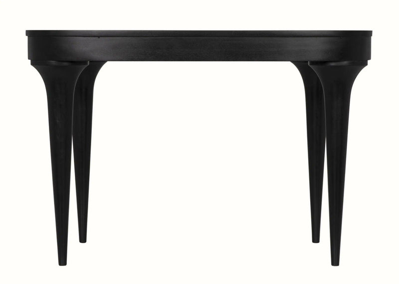 Rennie Desk Black Small Curved Desk Home Office Desks LOOMLAN By Noir