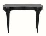 Rennie Desk Black Small Curved Desk Home Office Desks LOOMLAN By Noir