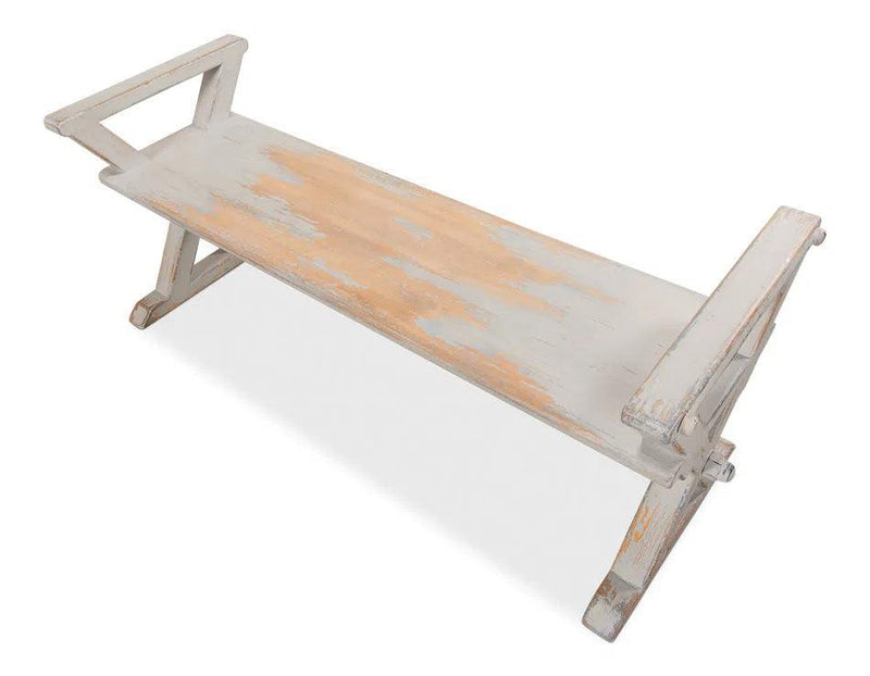 Replica Antique X Bench For Entryway or Kitchen Dining Benches LOOMLAN By Sarreid