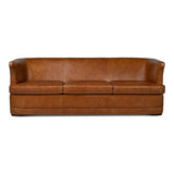 Retro Mcmillan Distilled Leather Sofa Sofas & Loveseats LOOMLAN By Sarreid