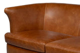 Retro Mcmillan Distilled Leather Sofa Sofas & Loveseats LOOMLAN By Sarreid