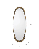 Reversible Antique Brass Aluminum Margaux Wall Mirror Wall Mirrors LOOMLAN By Jamie Young