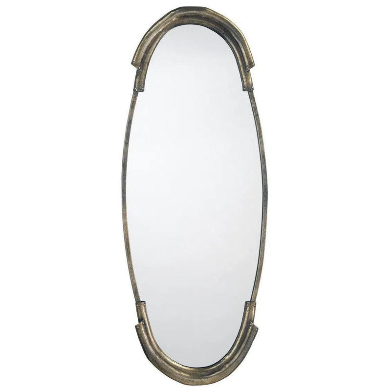 Reversible Antique Silver Aluminum Margaux Wall Mirror Wall Mirrors LOOMLAN By Jamie Young