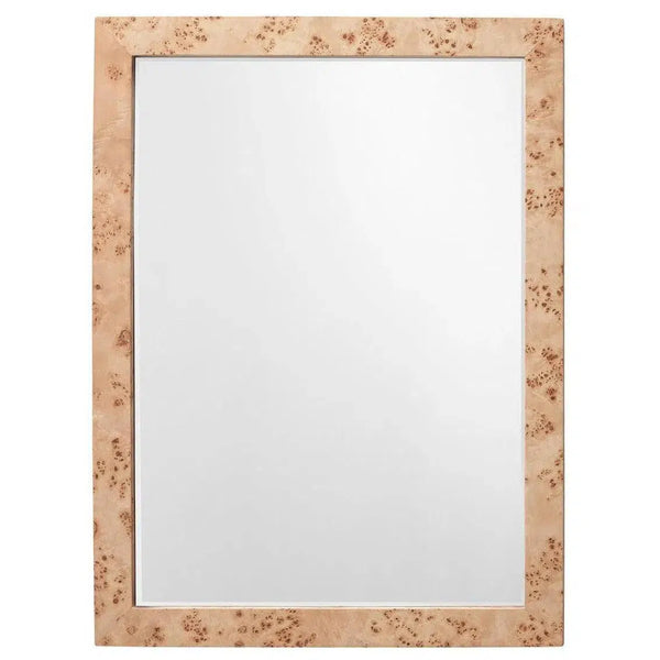 Reversible Burl Wood Veneer Chandler Rectangle Wall Mirror Wall Mirrors LOOMLAN By Jamie Young