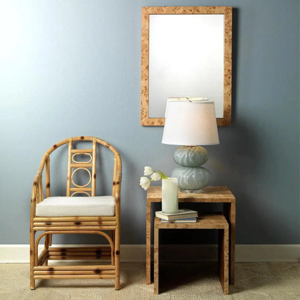 Reversible Burl Wood Veneer Chandler Rectangle Wall Mirror Wall Mirrors LOOMLAN By Jamie Young