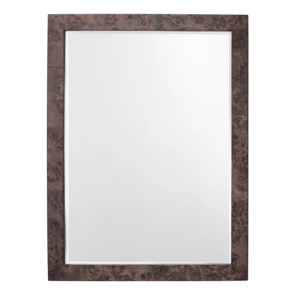 Reversible Charcoal Burl Wood Rectangle Wall Mirror Wall Mirrors LOOMLAN By Jamie Young