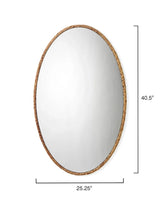 Reversible Corngrass Braided Oval Wall Mirror Wall Mirrors LOOMLAN By Jamie Young