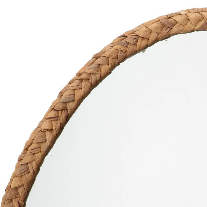 Reversible Corngrass Braided Oval Wall Mirror Wall Mirrors LOOMLAN By Jamie Young