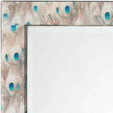 Reversible Cream Lacquer Paper Plume Rectangle Wall Mirror Wall Mirrors LOOMLAN By Jamie Young