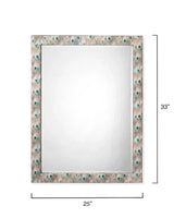 Reversible Cream Lacquer Paper Plume Rectangle Wall Mirror Wall Mirrors LOOMLAN By Jamie Young