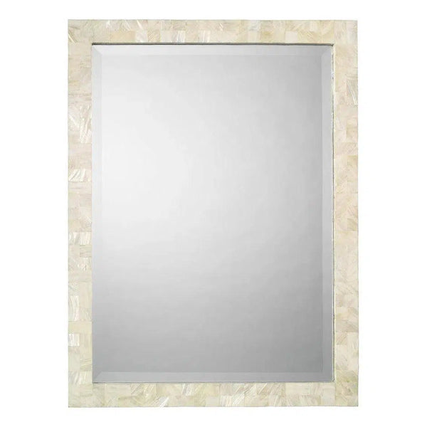 Reversible Cream Mother of Pearl Rectangle Wall Mirror Wall Mirrors LOOMLAN By Jamie Young