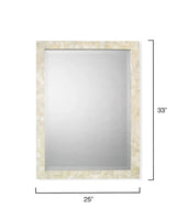 Reversible Cream Mother of Pearl Rectangle Wall Mirror Wall Mirrors LOOMLAN By Jamie Young