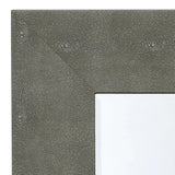 Reversible Grey Faux Shagreen Structure Rectangle Wall Mirror Wall Mirrors LOOMLAN By Jamie Young