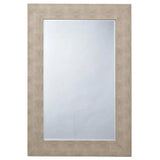 Reversible Ivory Faux Shagreen Structure Rectangle Wall Mirror Wall Mirrors LOOMLAN By Jamie Young