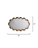 Reversible Position Brass Scalloped Wall Mirror Wall Mirrors LOOMLAN By Jamie Young