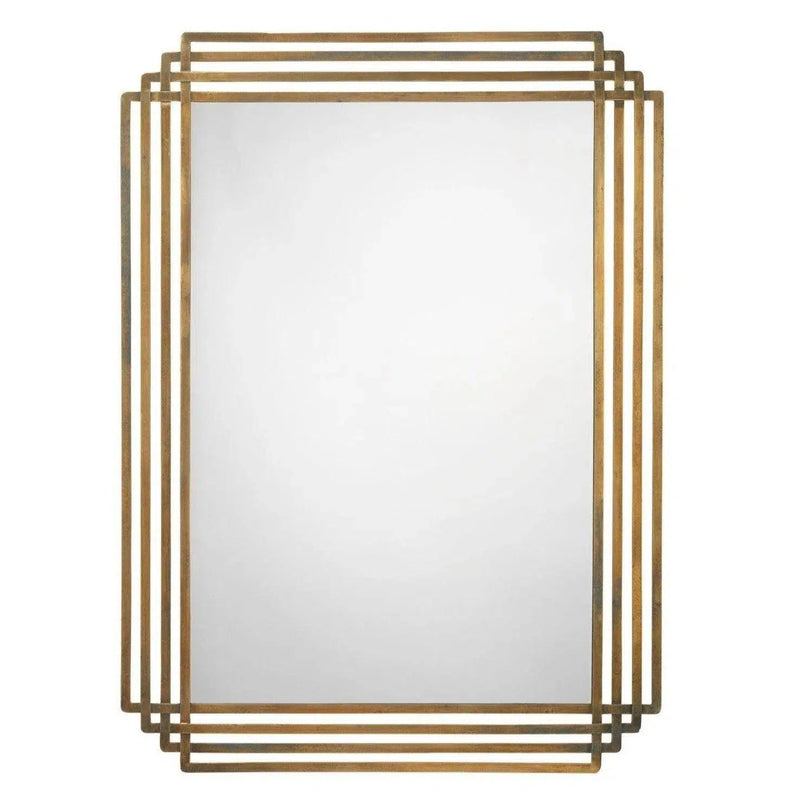 Reversible Position Brass Serai Wall Mirror Wall Mirrors LOOMLAN By Jamie Young