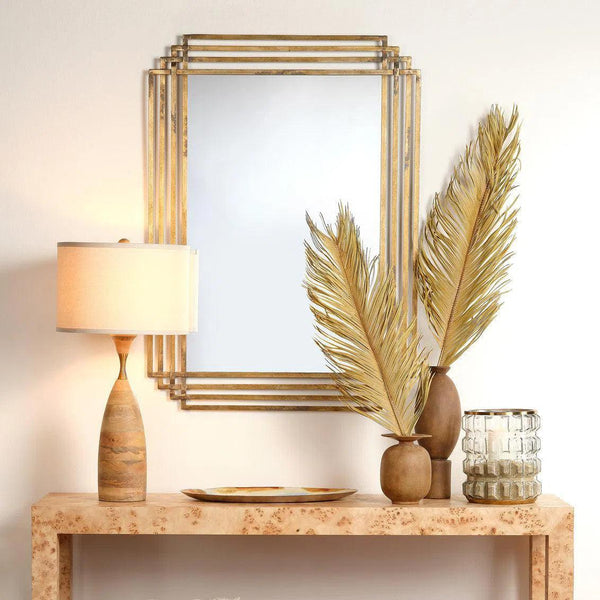 Reversible Position Brass Serai Wall Mirror Wall Mirrors LOOMLAN By Jamie Young