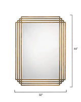 Reversible Position Brass Serai Wall Mirror Wall Mirrors LOOMLAN By Jamie Young