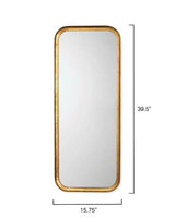 Reversible Position Gold Iron Capital Rectangle Wall Mirror Wall Mirrors LOOMLAN By Jamie Young