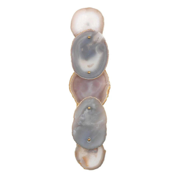 Reversible Purple Agate Stone Trinity Wall Sconce - Large Wall Sconces LOOMLAN By Jamie Young