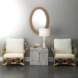 Reversible Seagrass Braided Oval Wall Mirror Wall Mirrors LOOMLAN By Jamie Young