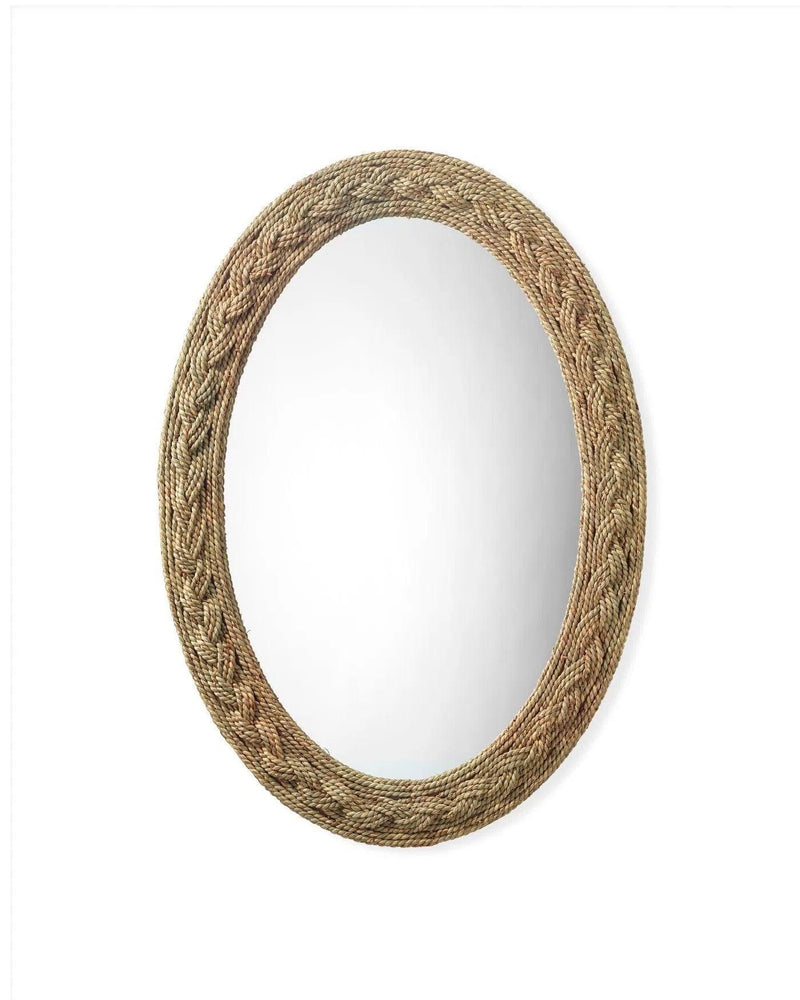 Reversible Seagrass Braided Oval Wall Mirror Wall Mirrors LOOMLAN By Jamie Young