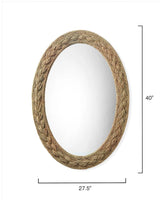 Reversible Seagrass Braided Oval Wall Mirror Wall Mirrors LOOMLAN By Jamie Young