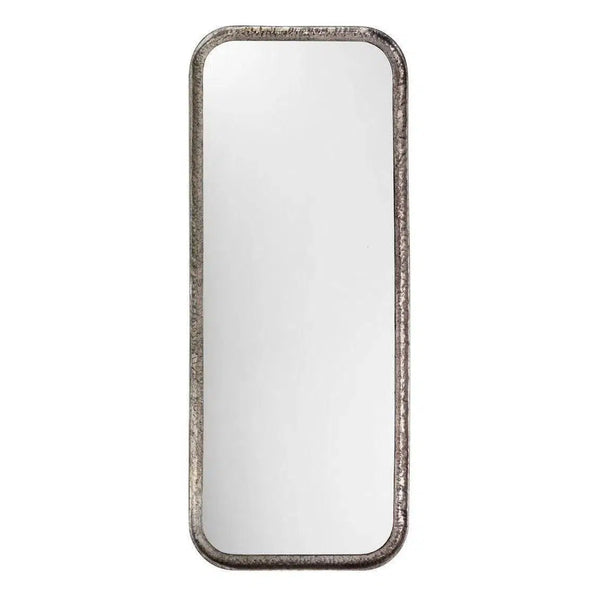 Reversible Silver Iron Capital Rectangle Wall Mirror Wall Mirrors LOOMLAN By Jamie Young