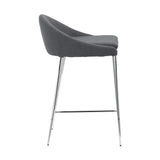 Reykjavik Counter Chair (Set of 2) Graphite Counter Stools LOOMLAN By Zuo Modern