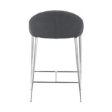 Reykjavik Counter Chair (Set of 2) Graphite Counter Stools LOOMLAN By Zuo Modern