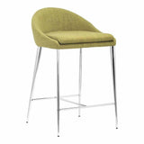 Reykjavik Counter Chair (Set of 2) Pea Green Counter Stools LOOMLAN By Zuo Modern