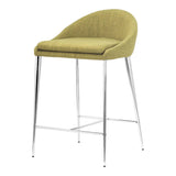 Reykjavik Counter Chair (Set of 2) Pea Green Counter Stools LOOMLAN By Zuo Modern