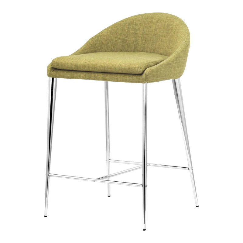 Reykjavik Counter Chair (Set of 2) Pea Green Counter Stools LOOMLAN By Zuo Modern