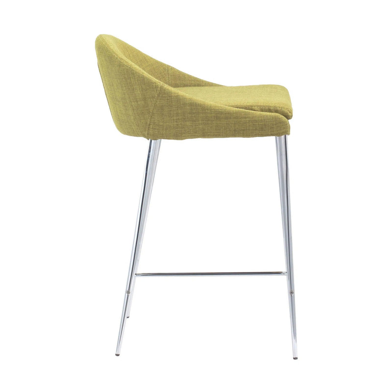 Reykjavik Counter Chair (Set of 2) Pea Green Counter Stools LOOMLAN By Zuo Modern