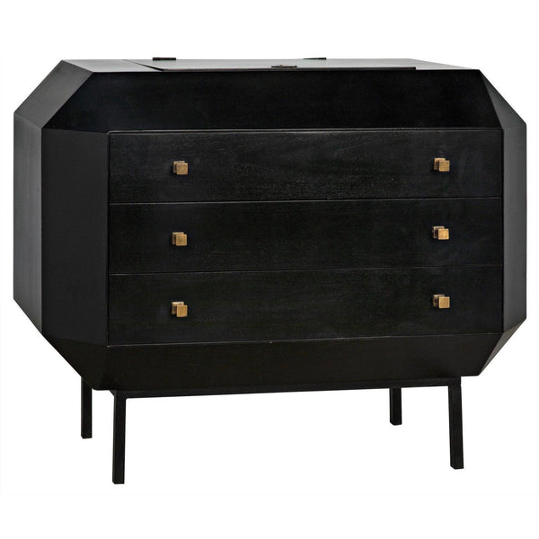 Rhiana Wood Black Dresser Dressers LOOMLAN By Noir