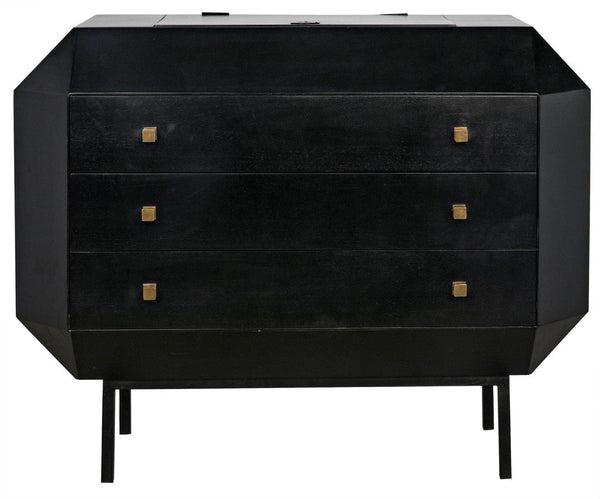 Rhiana Wood Black Dresser Dressers LOOMLAN By Noir