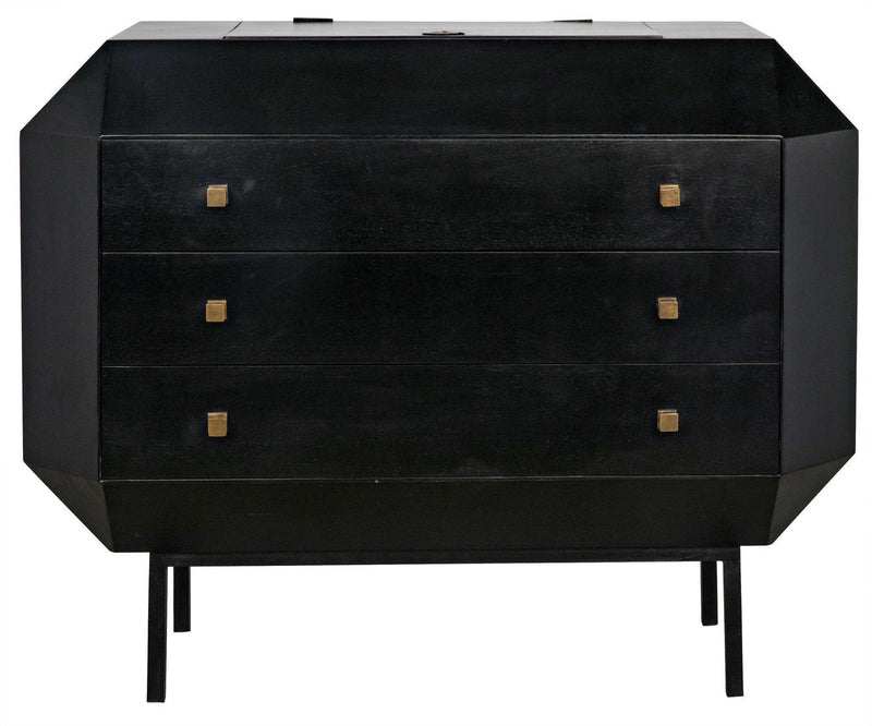 Rhiana Wood Black Dresser Dressers LOOMLAN By Noir