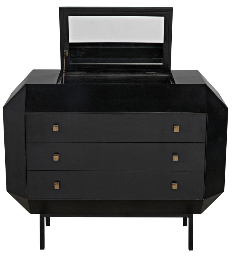 Rhiana Wood Black Dresser Dressers LOOMLAN By Noir