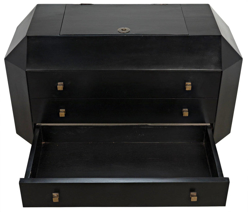 Rhiana Wood Black Dresser Dressers LOOMLAN By Noir