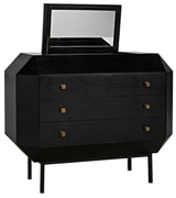 Rhiana Wood Black Dresser Dressers LOOMLAN By Noir