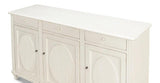 Ribbon Three Door Sideboard Antique White Sideboards LOOMLAN By Sarreid