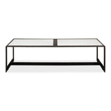 Ridged Iron Rectangular Coffee Table Coffee Tables LOOMLAN By Sarreid