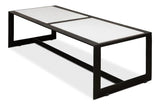 Ridged Iron Rectangular Coffee Table Coffee Tables LOOMLAN By Sarreid