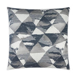 Ridgeview Slate Geometric Slate Blue Large Throw Pillow With Insert Throw Pillows LOOMLAN By D.V. Kap